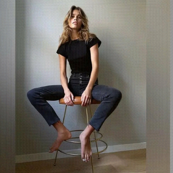 Denim forum yoko high rise slim frayed hem size 23 - Picture 1 of 11